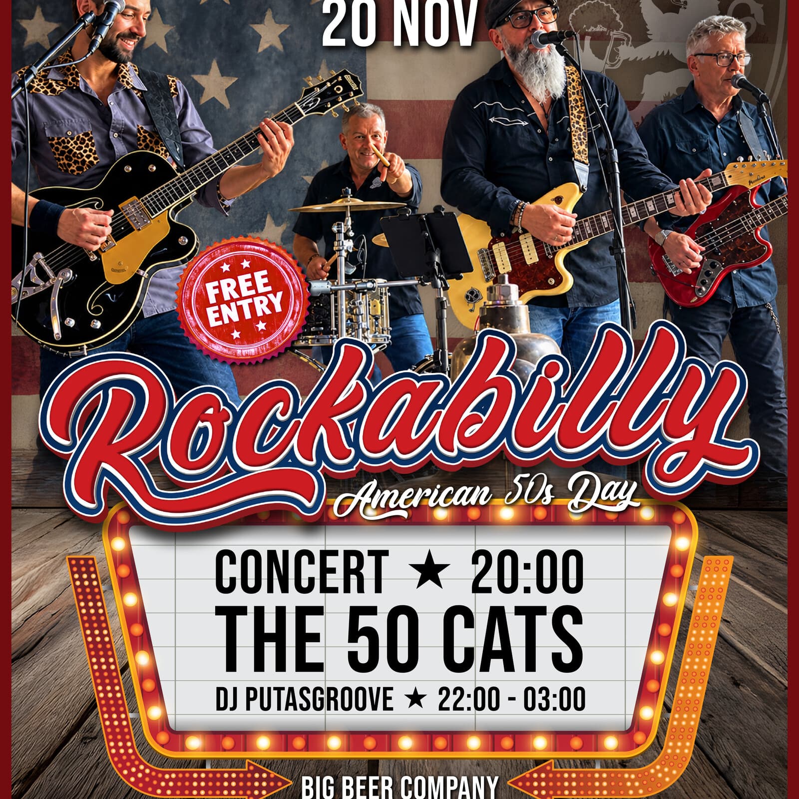 Rockabilly concert the 50 cats