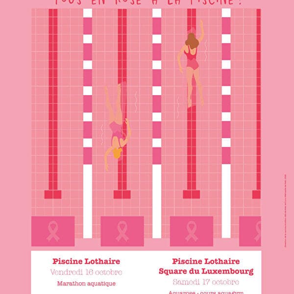 Tous en rose à la piscine !