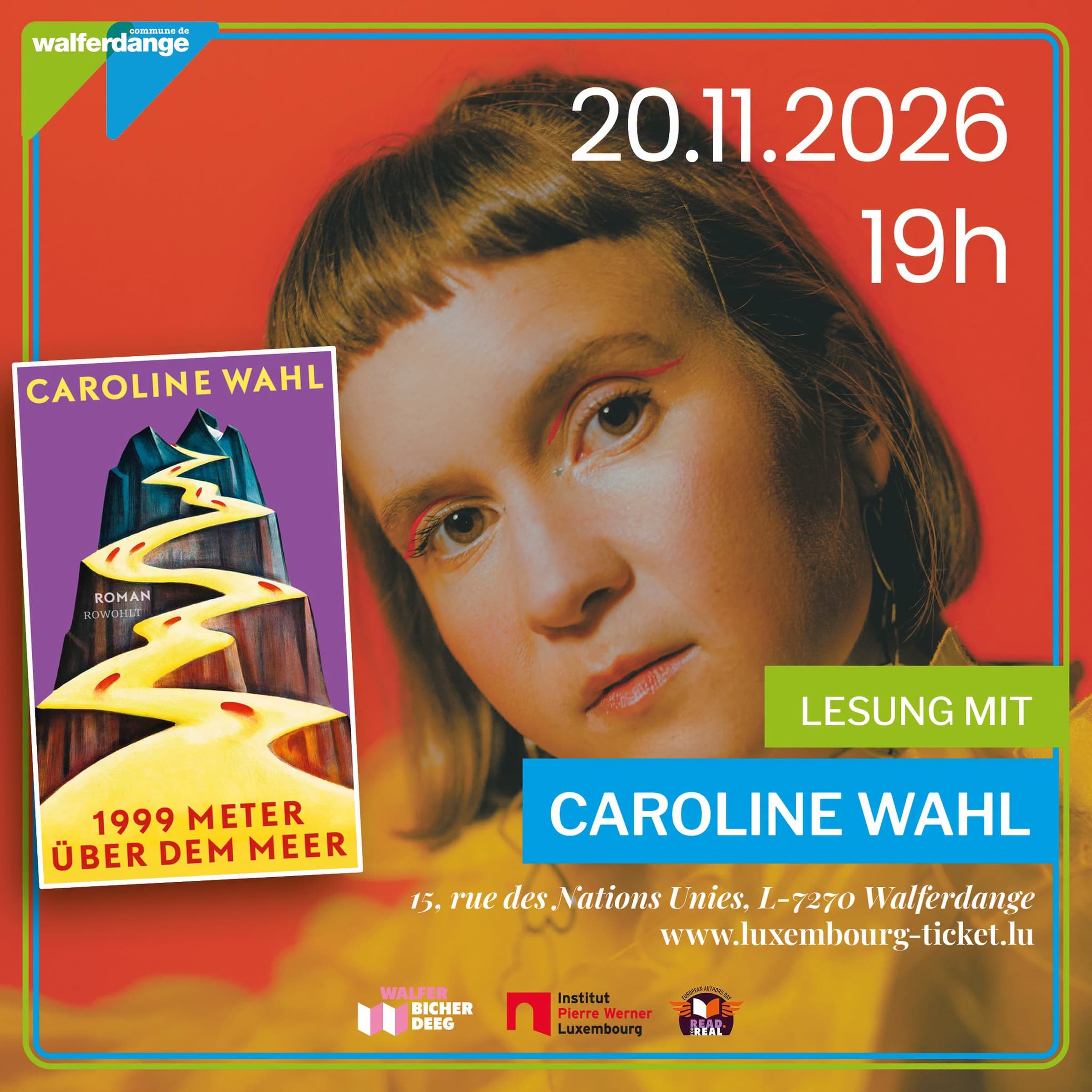 Caroline Wahl is coming to the Walfer Bicherdeeg!