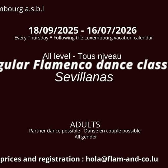 Sevillanas: all levels (every Thursday)