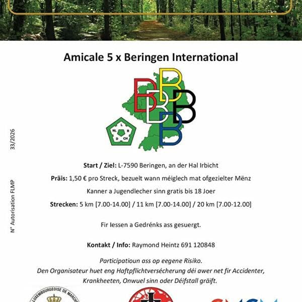 Beringen FLMP IVV Walking Tour