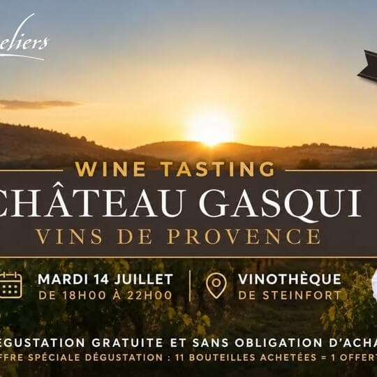 Rencontre vigneronne - Dégustation gratuite des vins de Château Gasqui (Provence)