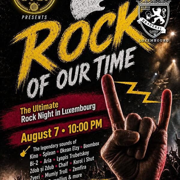 Rock of Our Time • The Ultimate Rock Night in Luxembourg • Big Beer Company Luxembourg