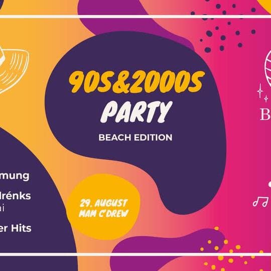 90s & 2000s Party – Beach Edition with C'Drew