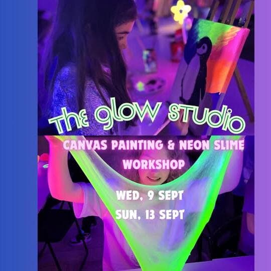 The Glow Studio : peinture sur toile et slime néon