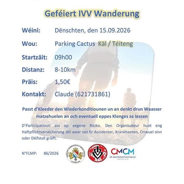 FLMP IVV guided walk in Käl/Téiteng