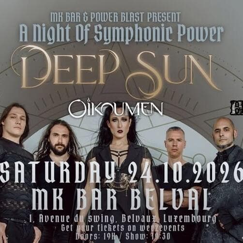 A Night of Symphonic Power: Deep Sun, Oïkoumen, Hel's Throne & Morrigan's Echoes at MK Bar Belval