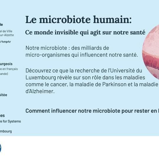 Conférence — Le microbiote : comment ce monde invisible influence notre santé