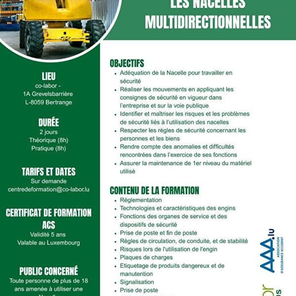 Multidirectional Aerial Work Platform Training