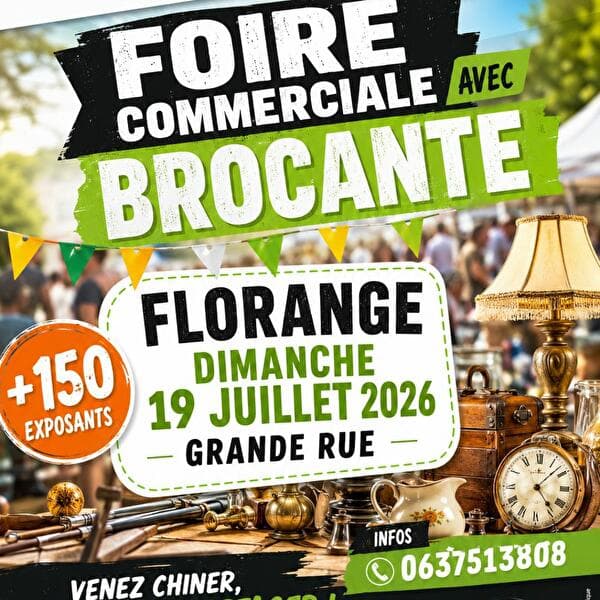 Foire commerciale avec brocante