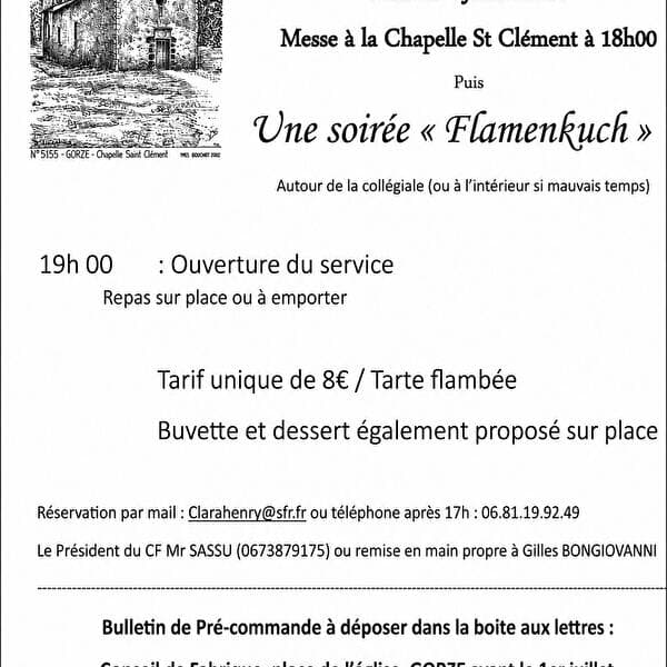 Flamenkuch Evening in Gorze – Saturday, July 4, 2026