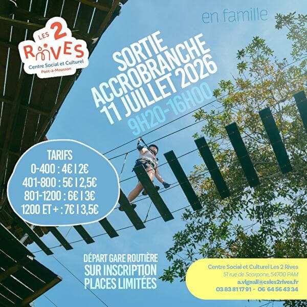 Sortie Accrobranche en famille – Vendredi 11 juillet 2026