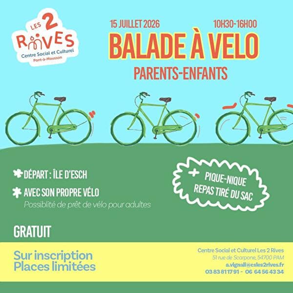 Parents-Children Bike Ride – Wednesday, July 15, 2026