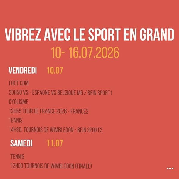 Vibrez avec le sport en Grand