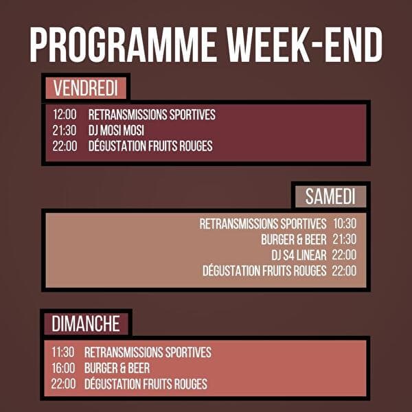 Programme du week-end