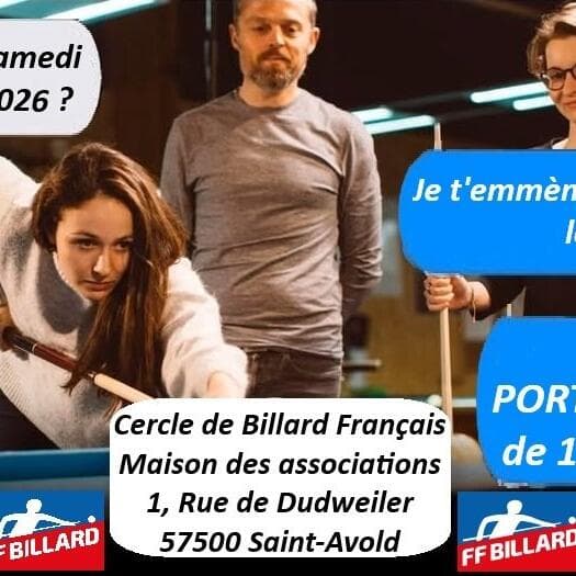 Portes ouvertes au Cercle de Billard Français de Saint-Avold le 12 septembre 2026