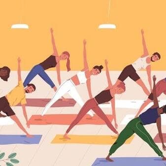 Outdoor yoga and networking