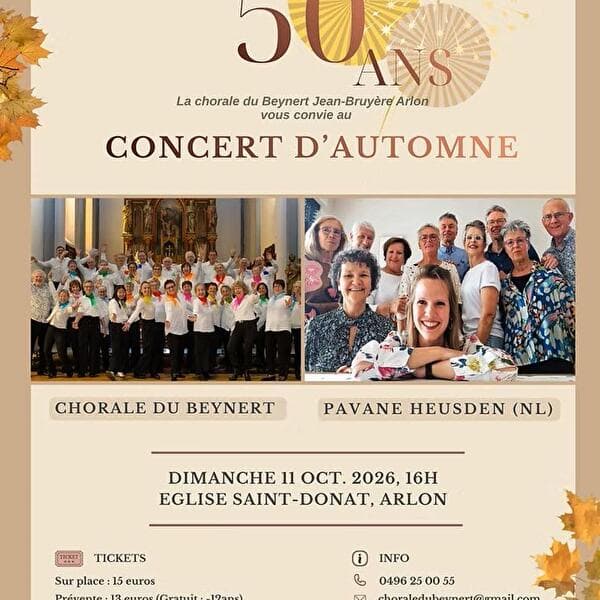 Concert d’automne - La Chorale du Beynert