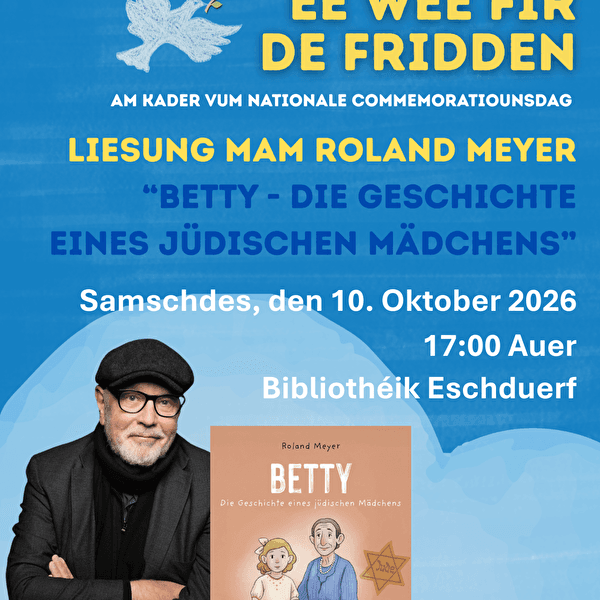 Reading with Roland Meyer: “Betty – Die Geschichte eines jüdischen Mädchens”