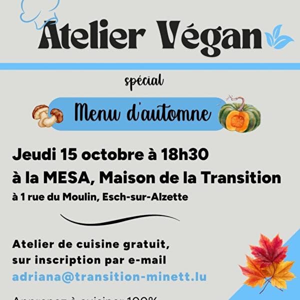 Vegan cooking workshop