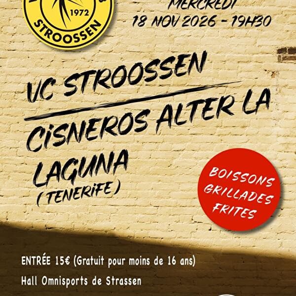 Coupe d’Europe – VC Stroossen vs Cisneros Alter La Laguna (Tenerife)