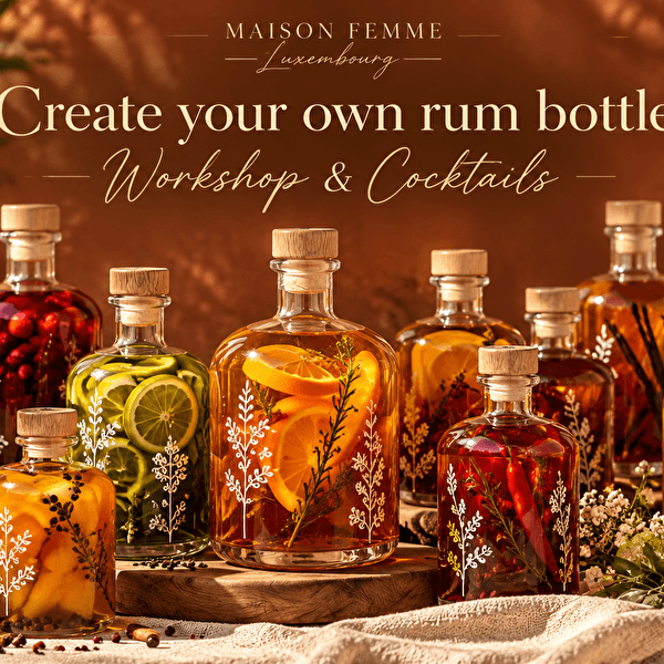 Créez votre propre bouteille de rhum — atelier et cocktails