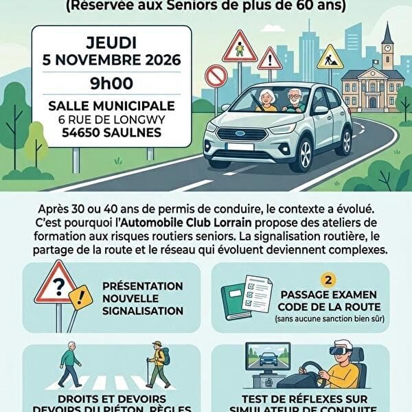 Journée de remise à niveau sécurité routière pour seniors