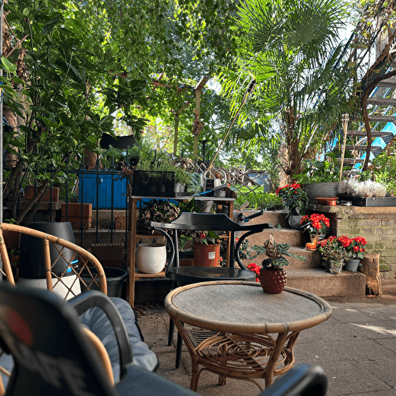 One of our favorite cafes in Luxembourg: Holy Ghost Garden