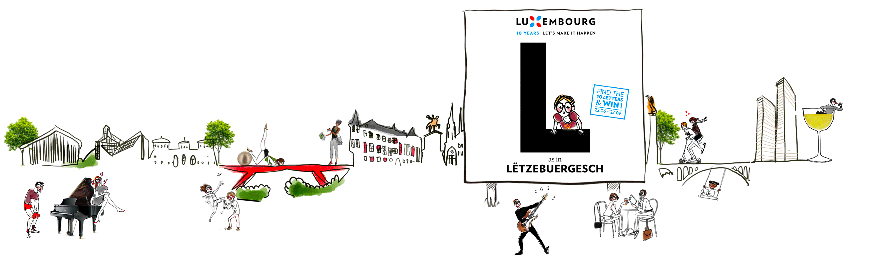 This summer, go on a letter hunt with the Luxembourg 10-Letter Challenge